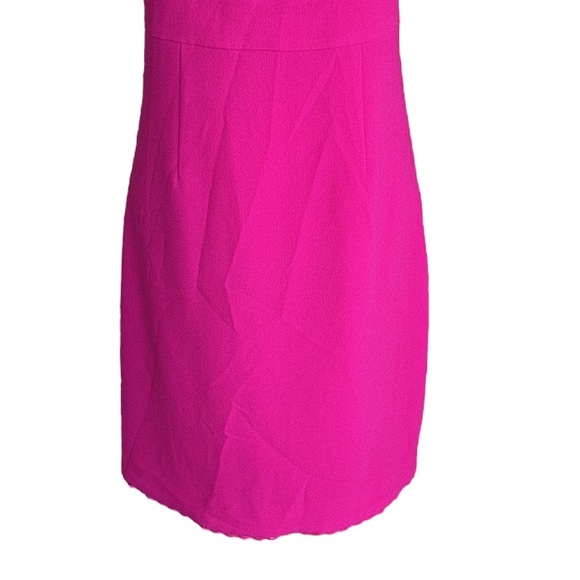Trina Turk Rafter Hot Fuchsia Pink Scalloped Cutout Halter Mini Dress - 2 - Picture 7 of 15